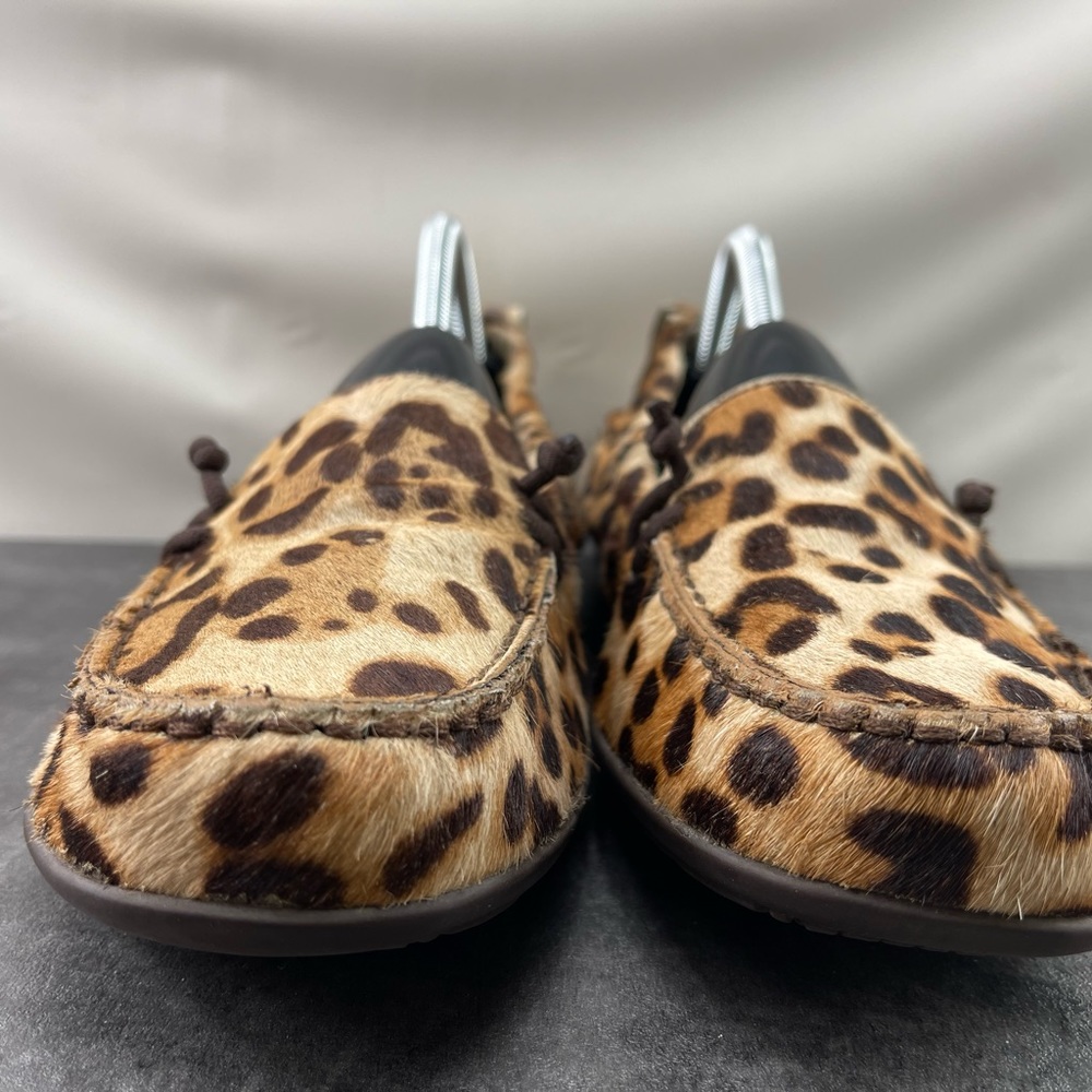 Hush Puppies Ceil Women’s Shoes Brown 11 M Cheetah Print Fur Ballet Flat Loafers - Picture 3 of 16